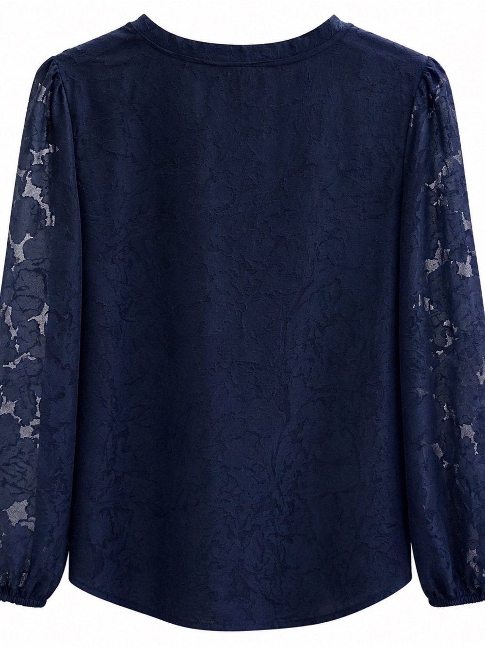 NWT Mason & Belle Navy Burnout Floral Boho Peasant Blouse Small - Picture 3 of 5